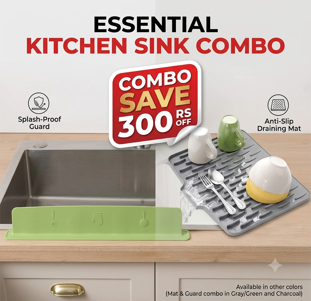 Combo Deal ( Splash Guard + Draining Mat ) 300 RS OFF!!!!