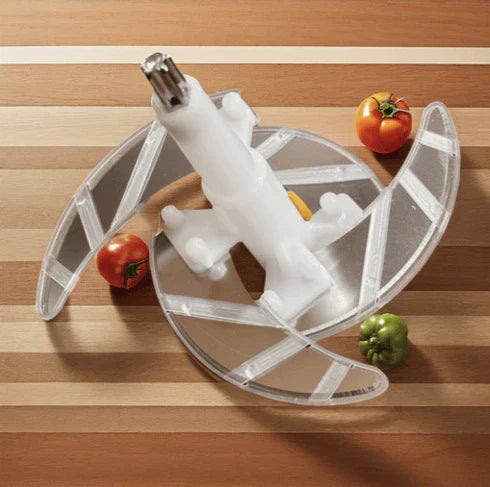 Multifunctional Manual Stainless Steel Bowl Hand Push Chopper with 4 Curved Stainless Steel Blades For Vegetables & Meat