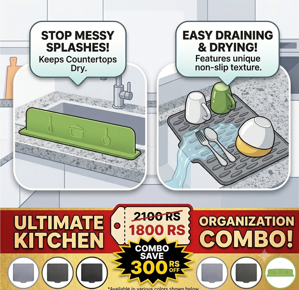 Combo Deal ( Splash Guard + Draining Mat ) 300 RS OFF!!!!