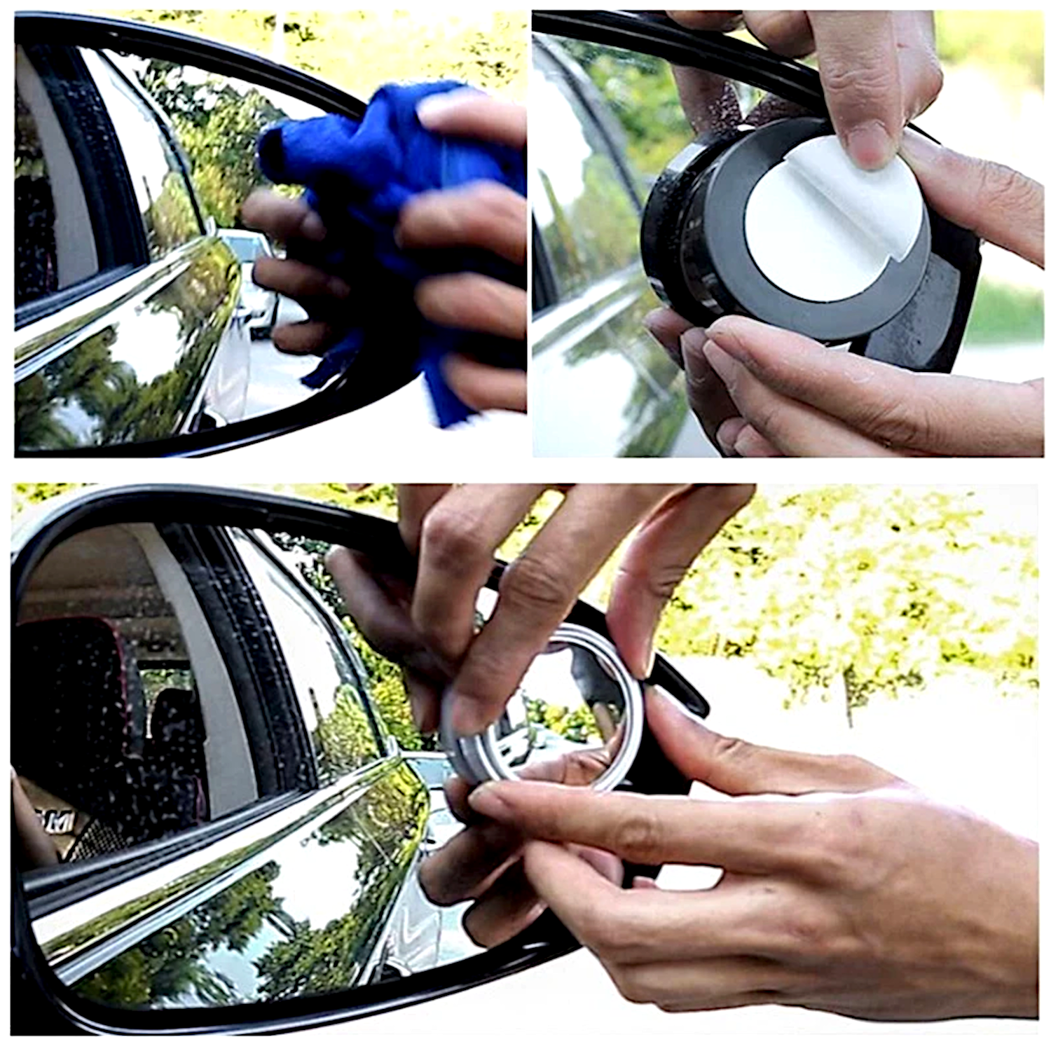 Car 360 Degree Framless Blind Spot Mirror